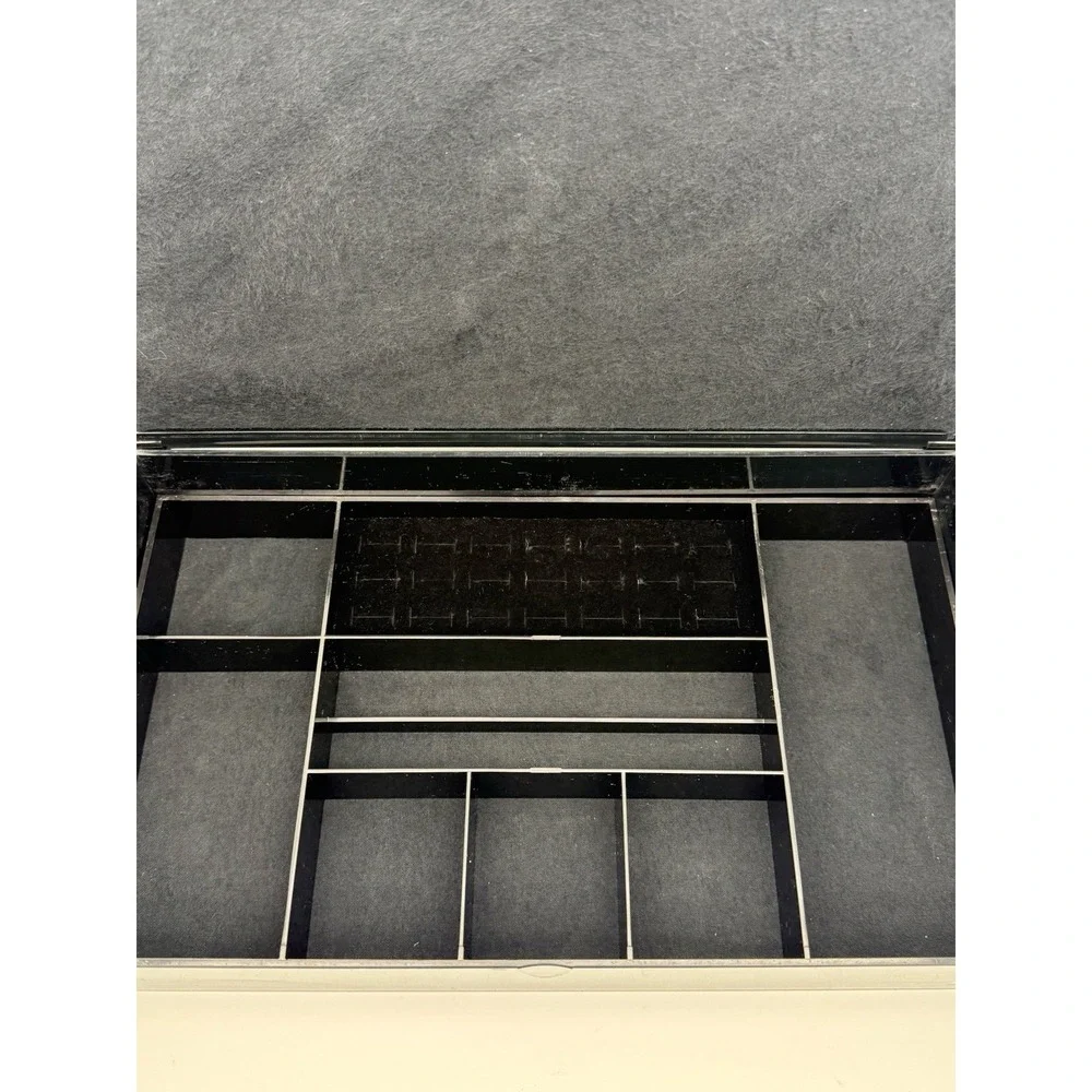 Lori Greiner SKS Silver Safe Keeper Anti Tarnish Jewelry Box Organizer Black